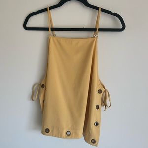 Free People Yellow O-Ring Top